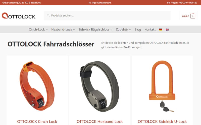 Webdesign Onlineshop ottolock.de